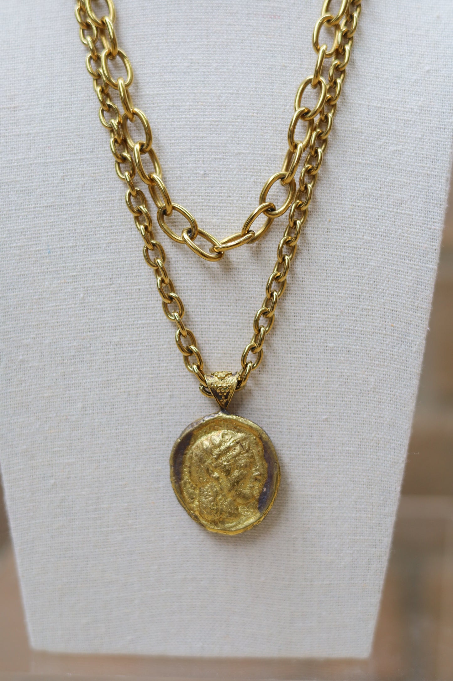 Vintage Gold Layered Coin Necklace II