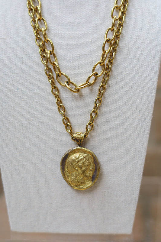 Vintage Gold Layered Coin Necklace II