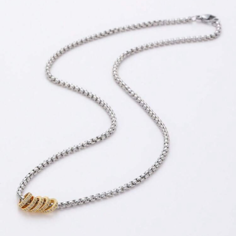 Pavé Rings Box Chain – Kessler Elliott