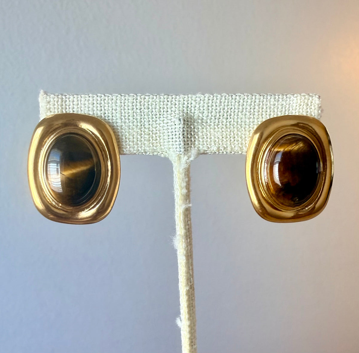 Tiger’s Eye Oversized Stud