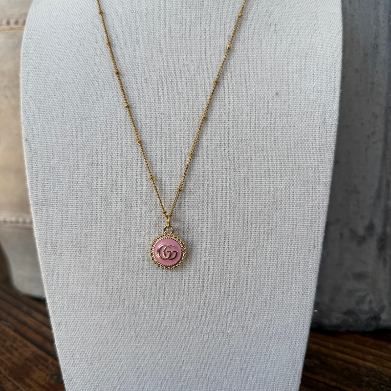 Mini Round Disgner Pendant Necklace