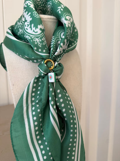 Green Scarf & Mahjong Bolo