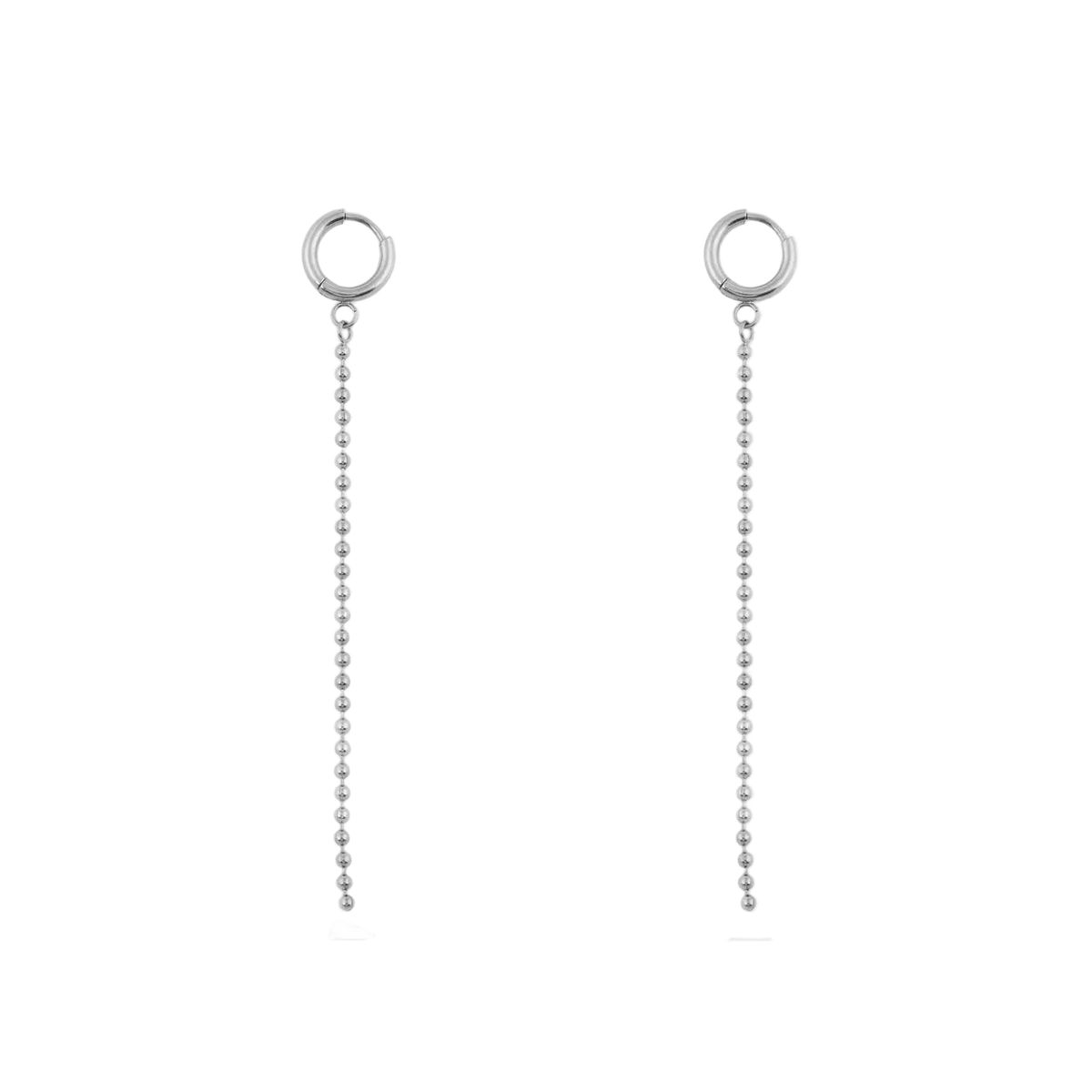 Beaded Chain Huggies