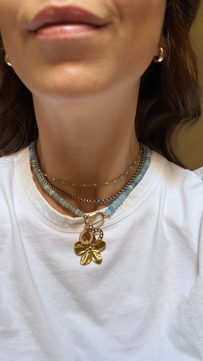 Beaded Carabiner Necklace