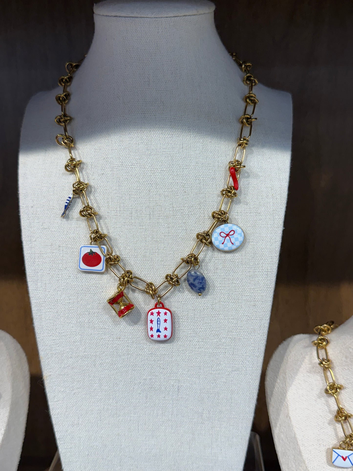 Knotted Ceramic Charm Necklaces
