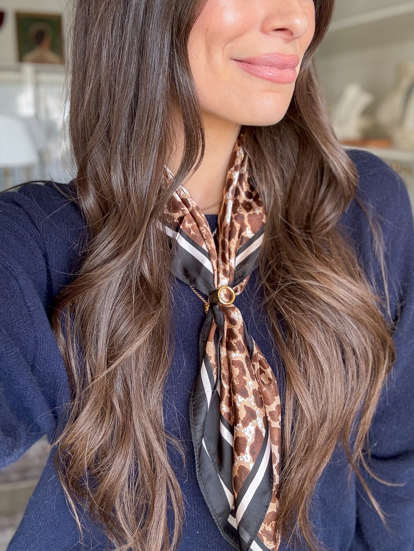 Animal Print Scarf - Brown Cheetah