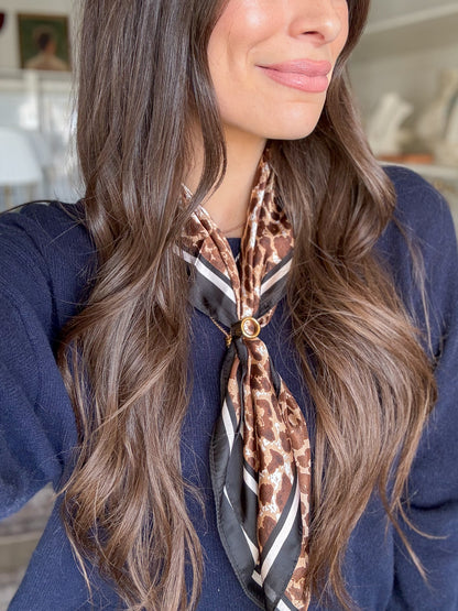 Animal Print Scarf - Brown Cheetah