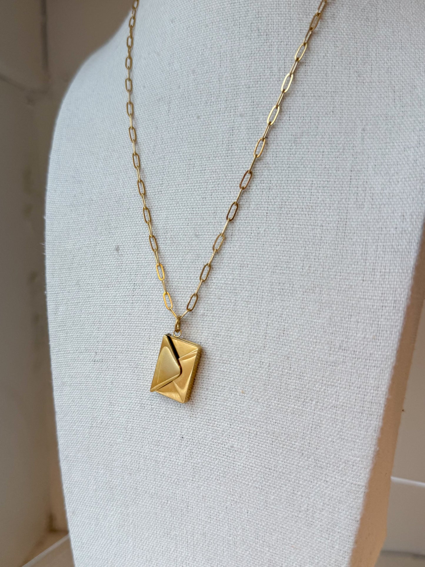 Envelope Mini Paperclip Necklace