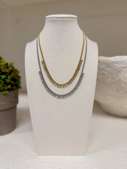 Mini Curb Tennis Necklace