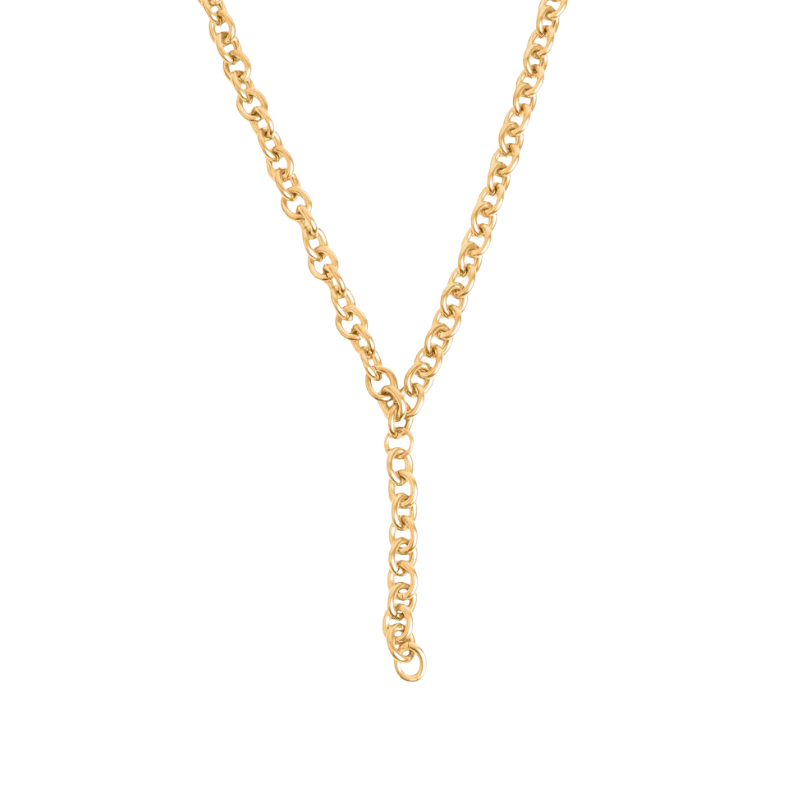 Oval Chain Lariat