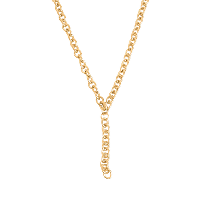Oval Chain Lariat