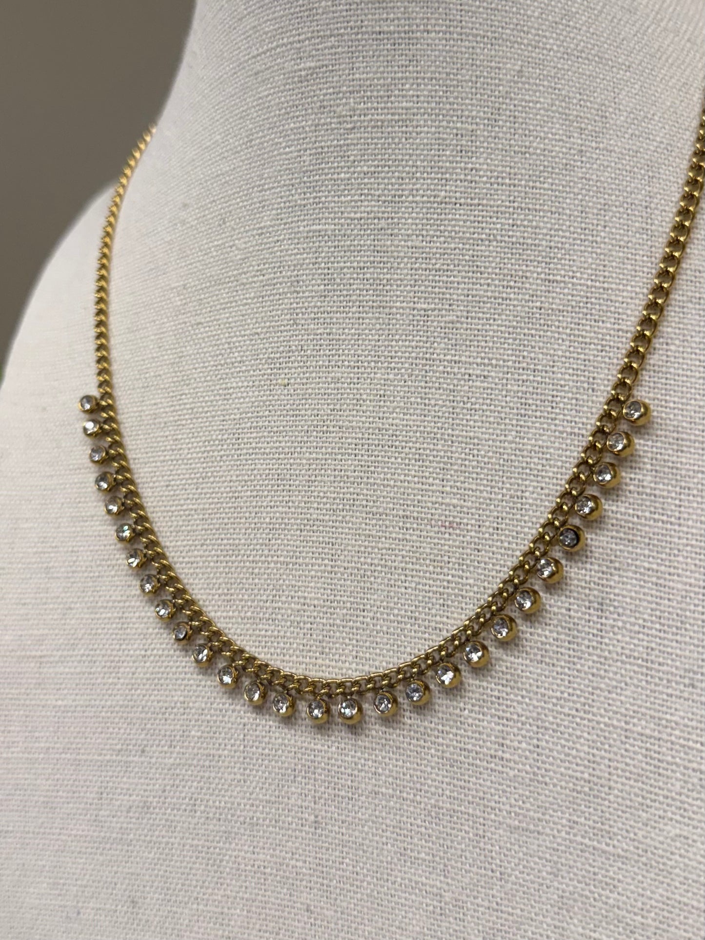 Mini Curb Tennis Necklace