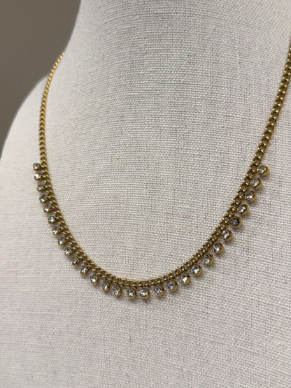 Mini Curb Tennis Necklace
