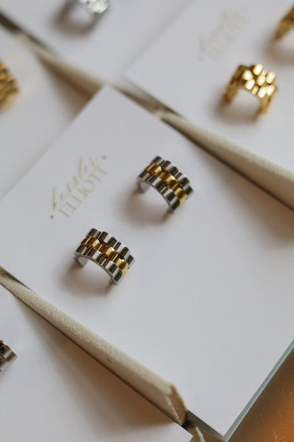 Watchband Huggie Earrings