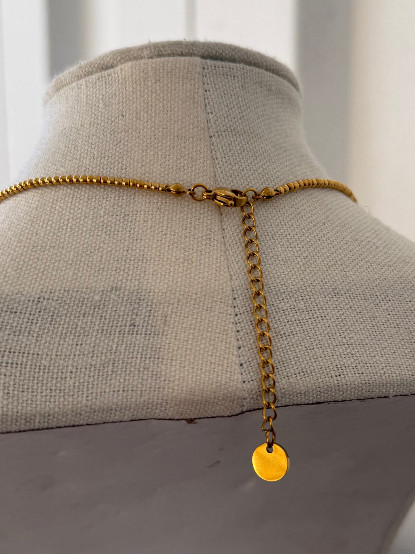 Mini Beaded + Bamboo Necklace