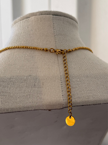 Mini Beaded + Bamboo Necklace