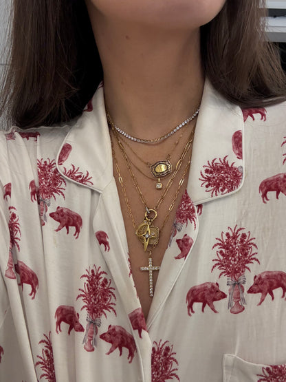Paperclip | Tennis Necklace