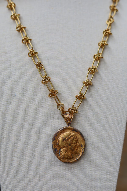 Vintage Knotted Coin Necklace