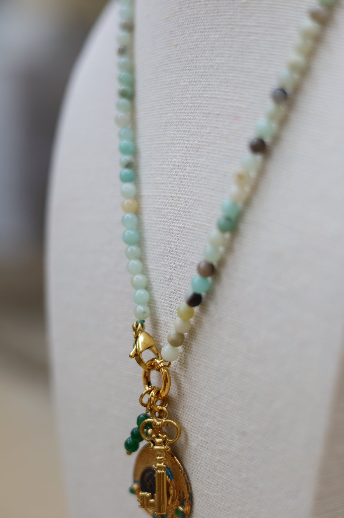 Vintage Trio Amazonite Necklace