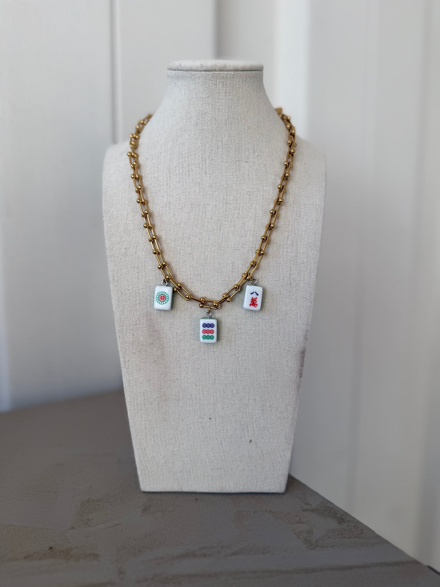 Ballin’ Triple Mahj Necklace