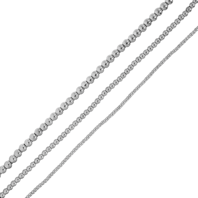 Silver Beaded Necklace