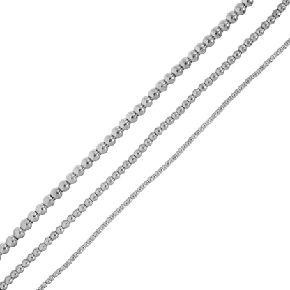 Silver Beaded Necklace