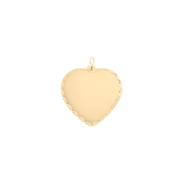 Gold Scalloped Heart