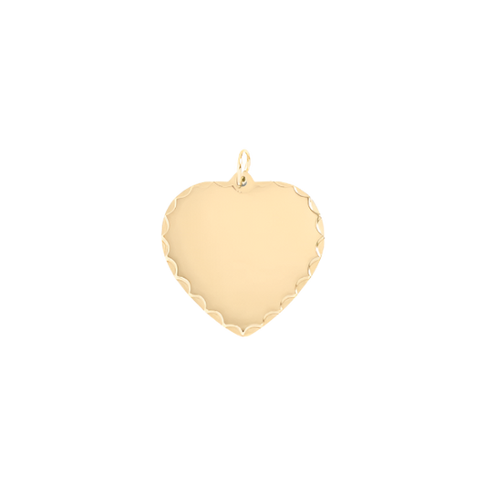 Gold Scalloped Heart
