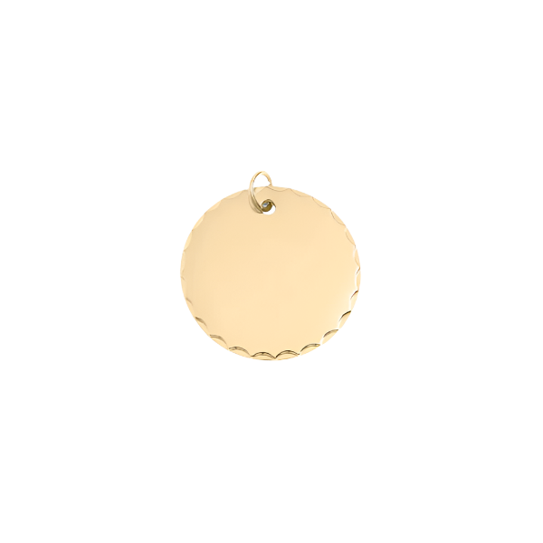 Gold Scalloped Coin