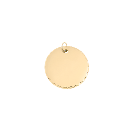 Gold Scalloped Coin