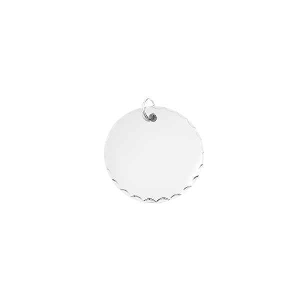 Silver Scalloped Coin