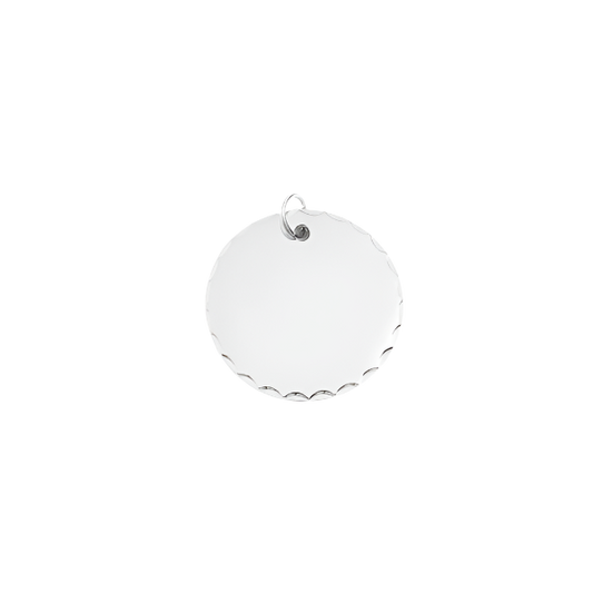 Silver Scalloped Coin