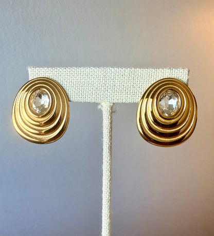 Oblong Stone Oversized Stud