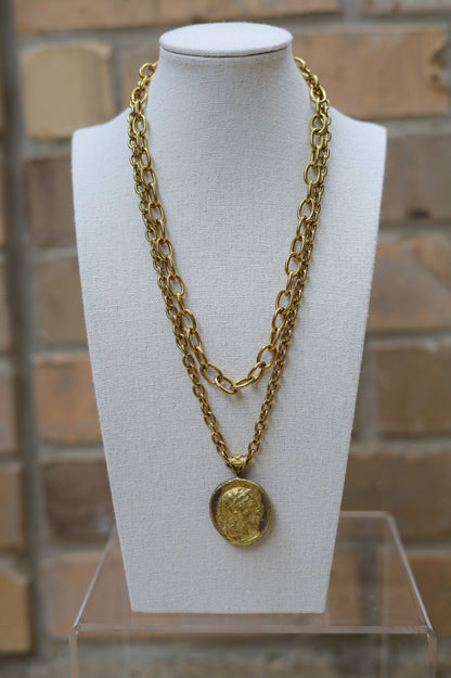 Vintage Gold Layered Coin Necklace II