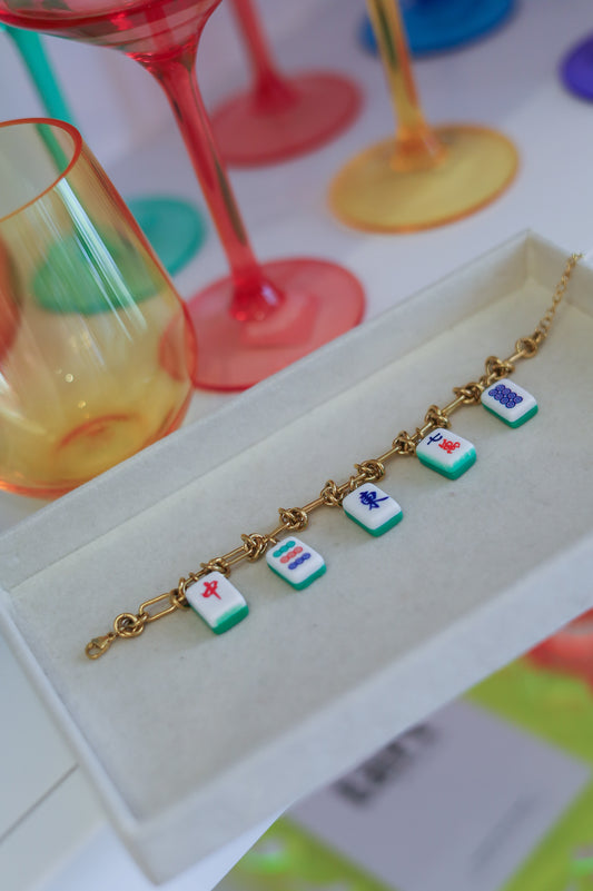 Mahj Tile Charm Bracelet