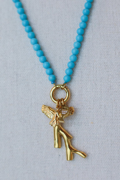 Turquoise Bird Bam Necklace