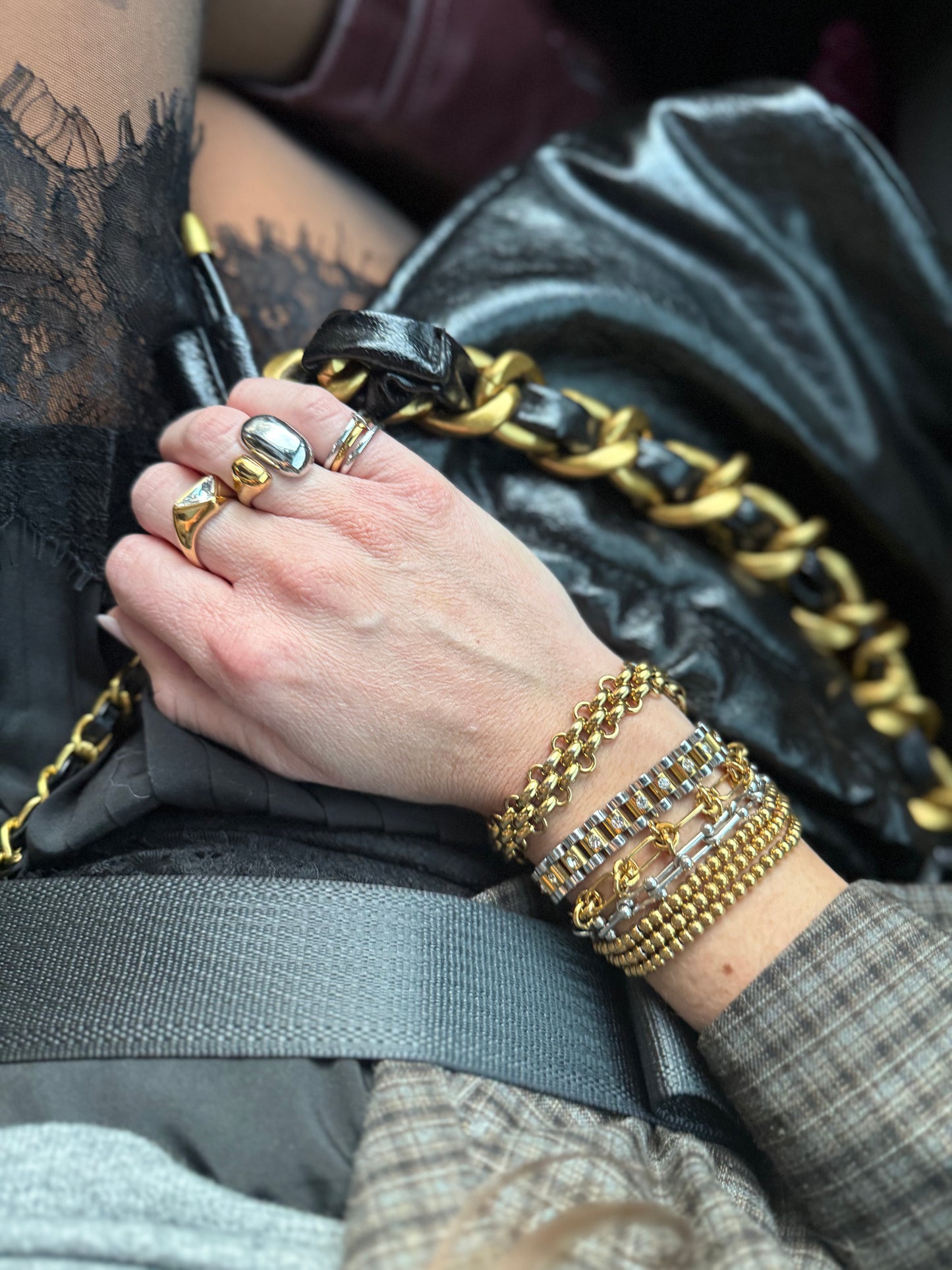 Two-Toned Oval Ring