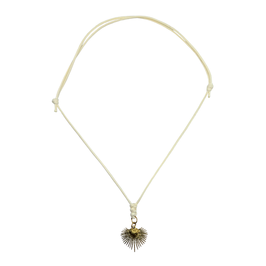 Cream Cord with Heart Burst
