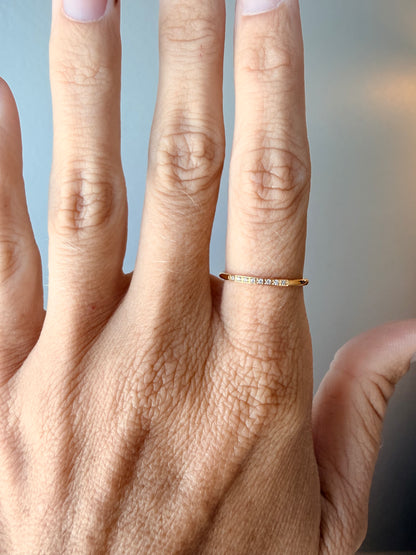 Thin pavé ring band