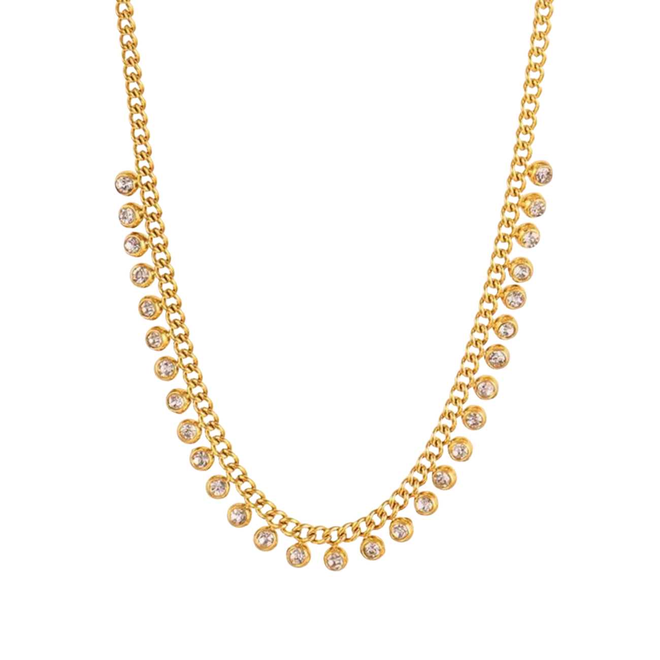 Mini Curb Tennis Necklace