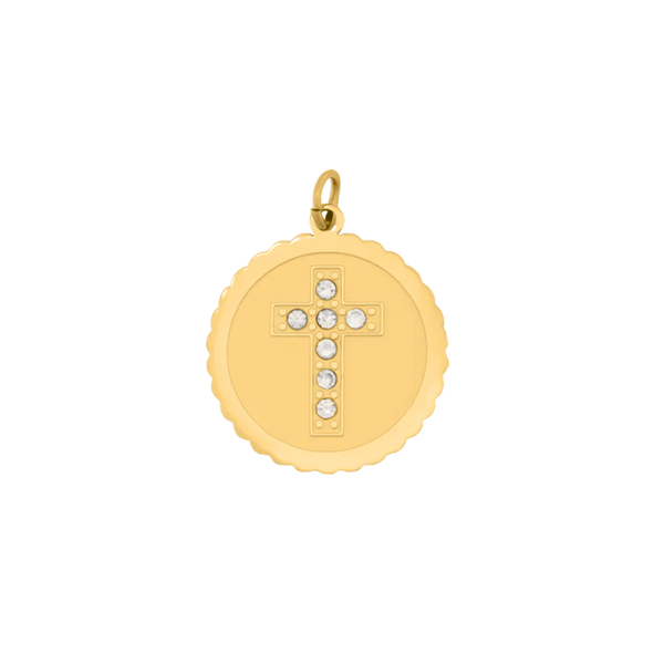 Circular Scalloped Cross