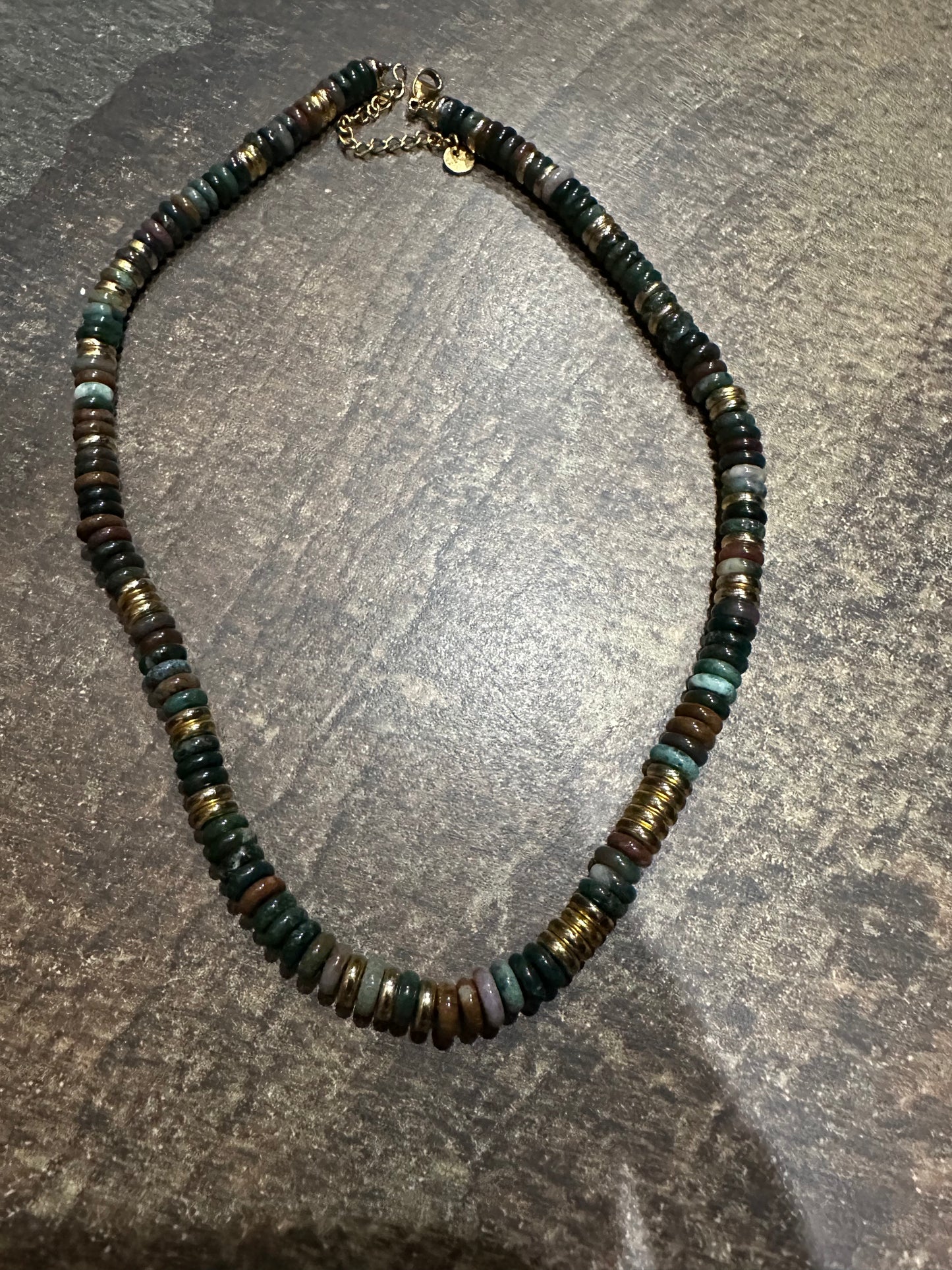 Deep Agate Beaded Necklace