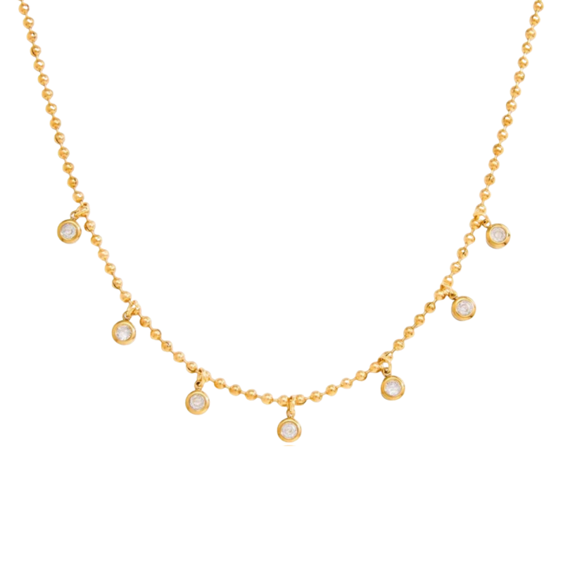 Beaded Stone Infinity Necklace