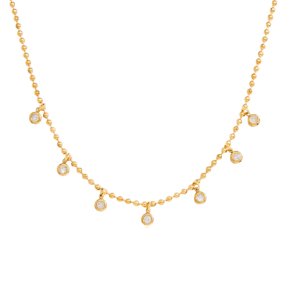 Beaded Stone Infinity Necklace