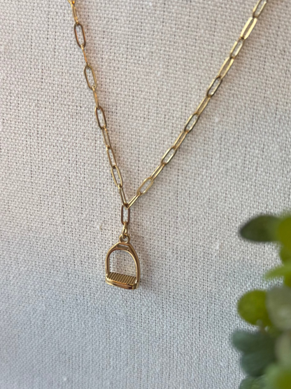 Stirrup Pendant Necklace
