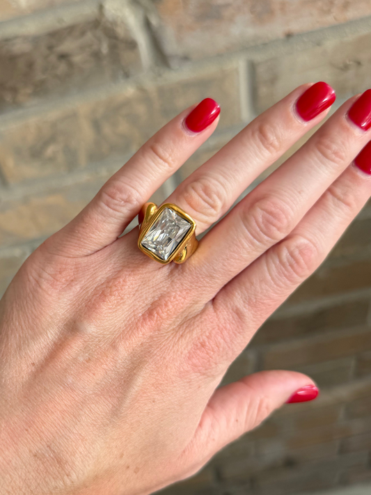 Oversized Emerald Ring