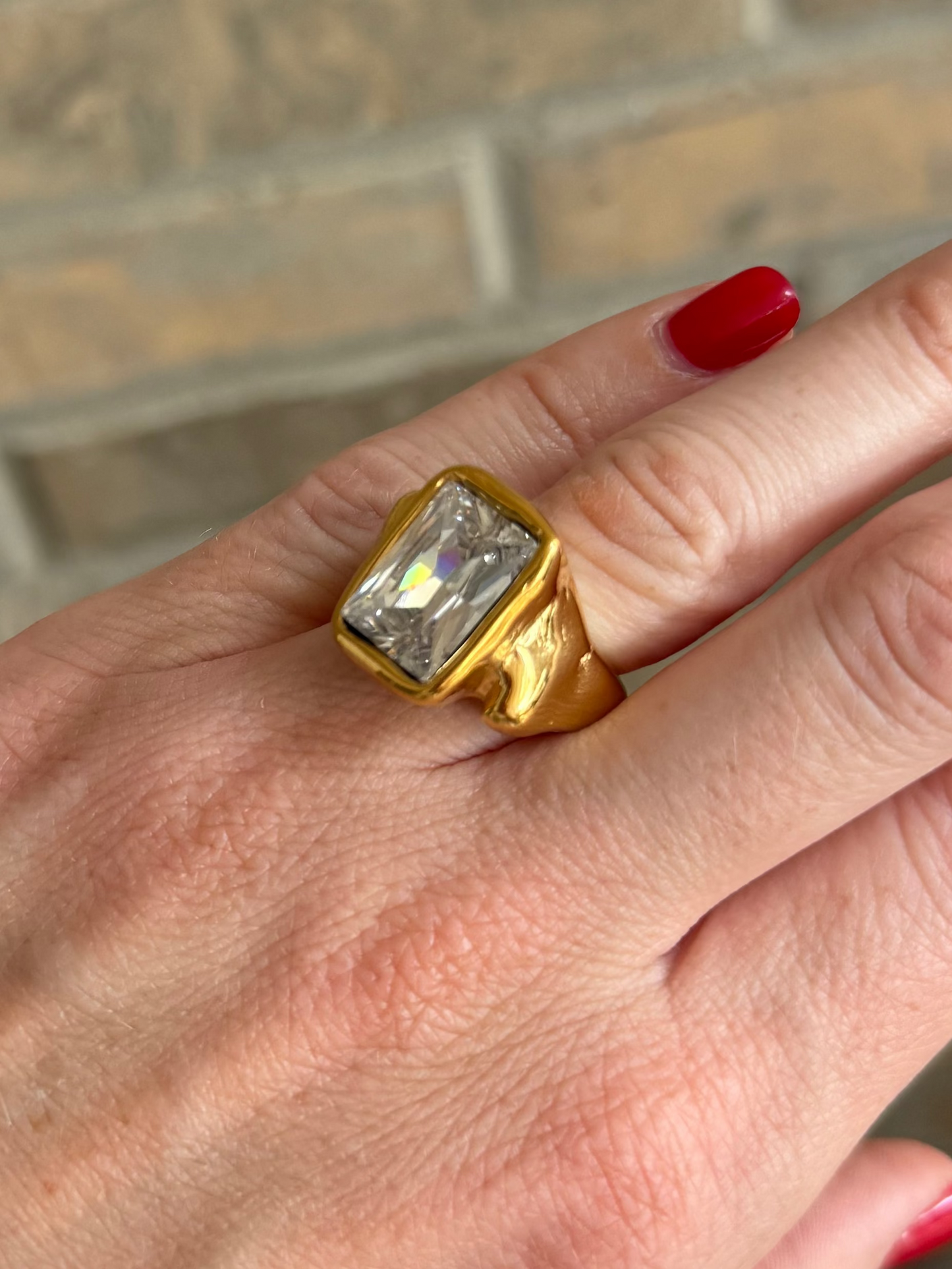 Oversized Emerald Ring