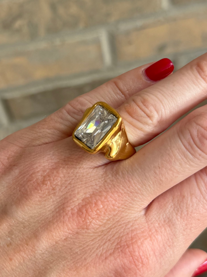 Oversized Emerald Ring