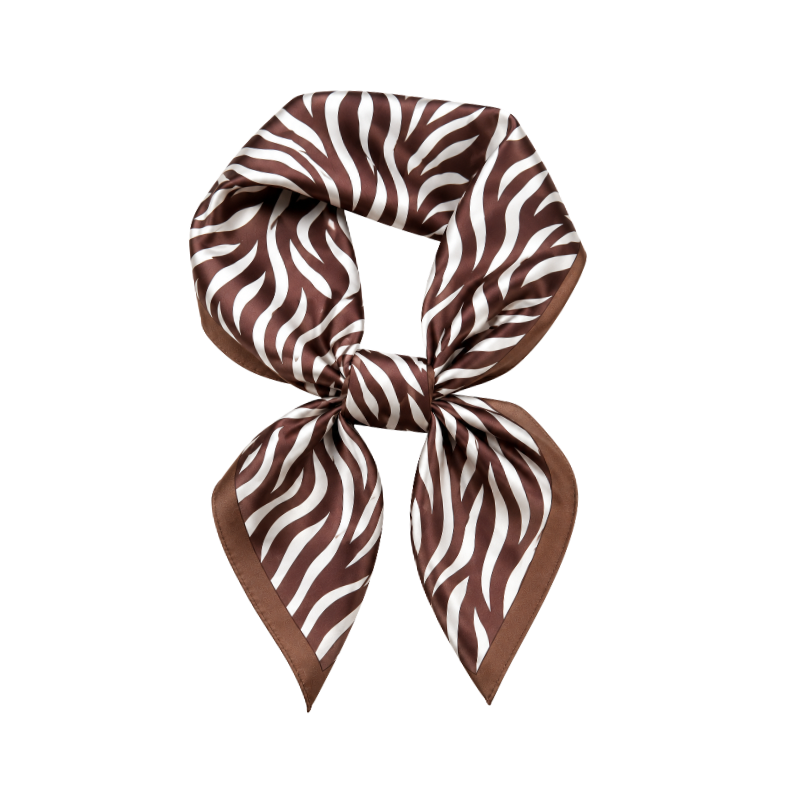 Animal Print Scarf - Brown Zebra