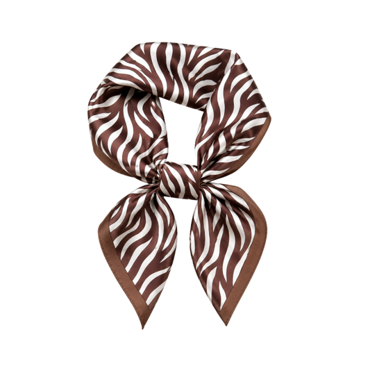 Animal Print Scarf - Brown Zebra